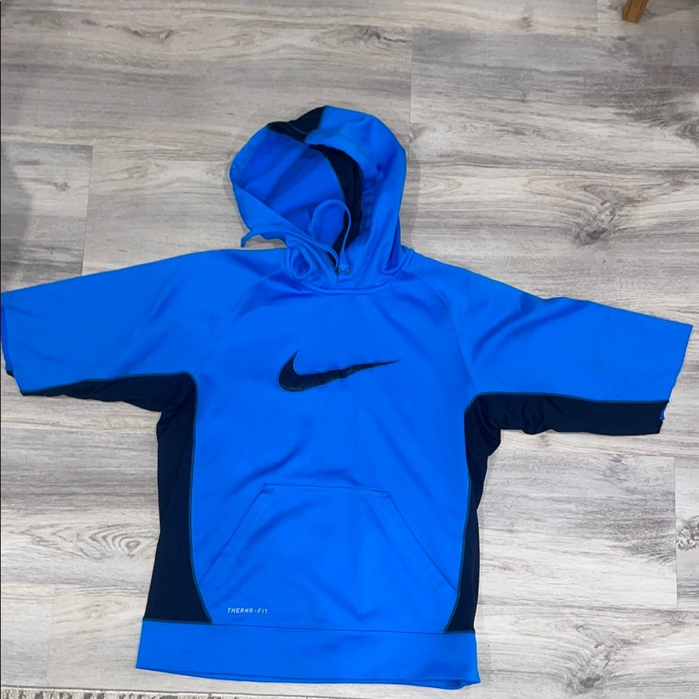 Nike Blue and Black Hoodie